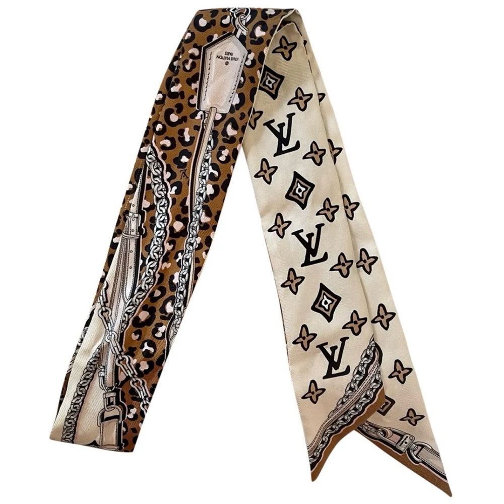 Louis Vuitton Creme Silk Wild at Heart BB Bandeau Scarf - Picture 8 of 8